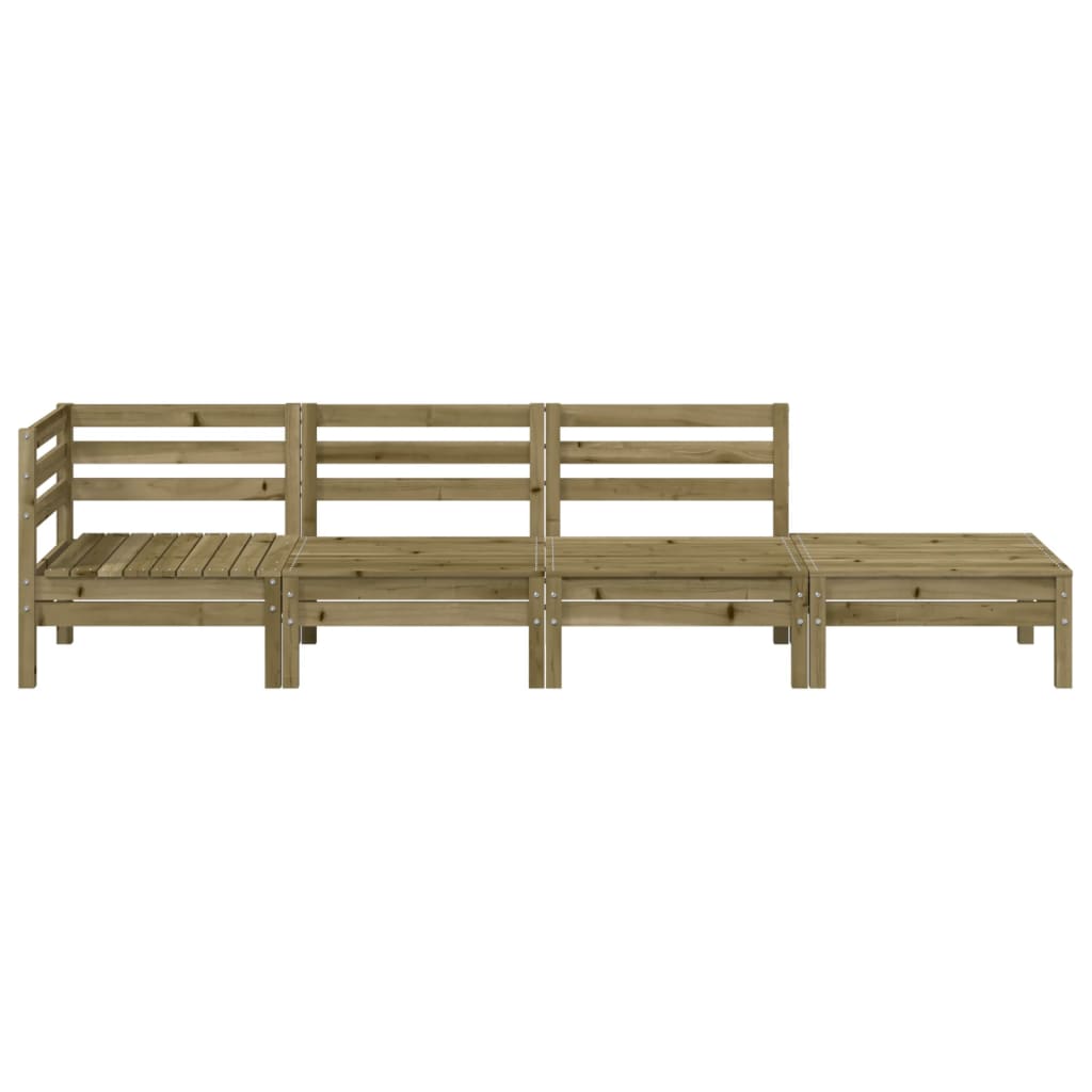 vidaXL Ogrodowa sofa 4-osobowa, impregnowane drewno sosnowe