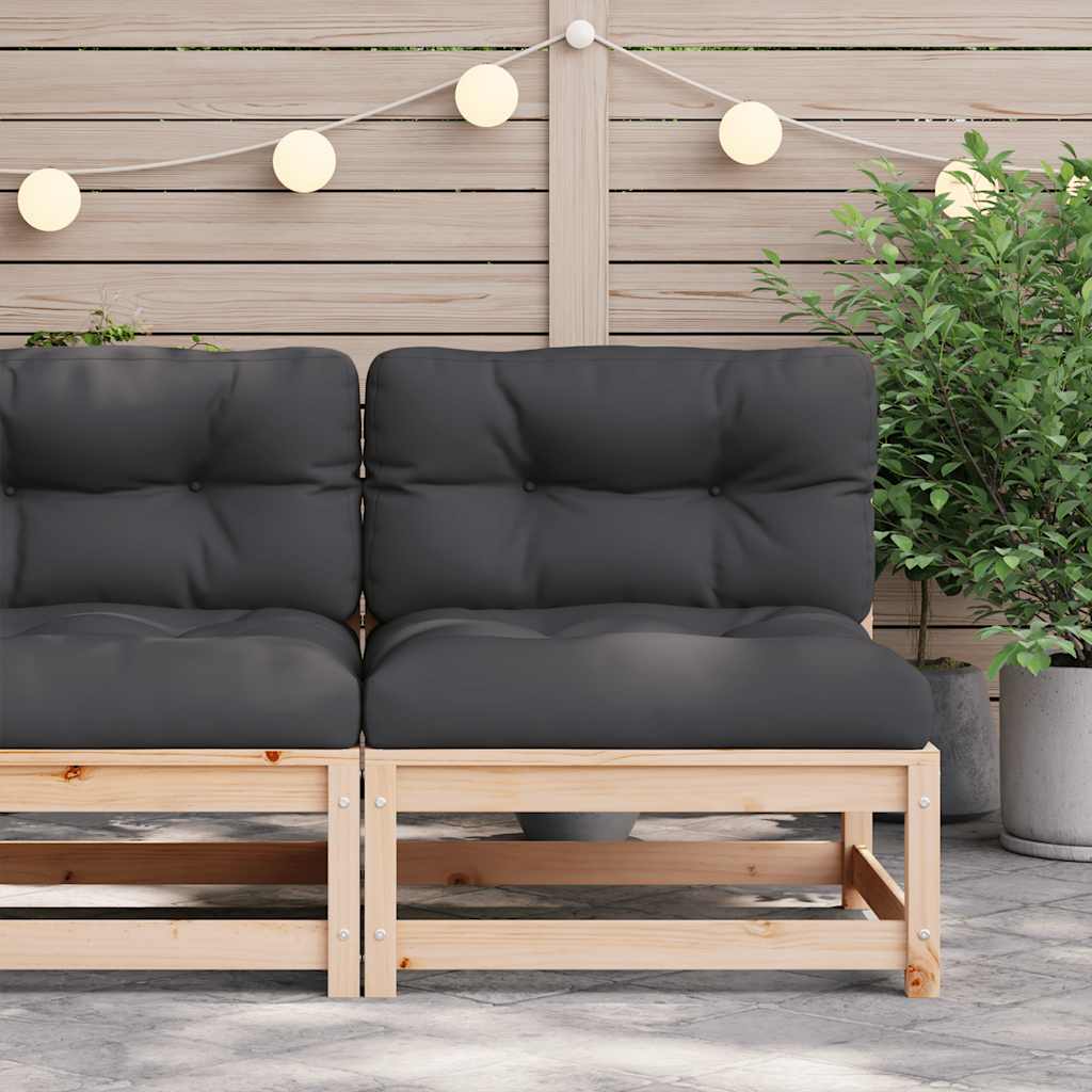 vidaXL Ogrodowa sofa bez podłokietników, z poduszkami, drewno sosnowe