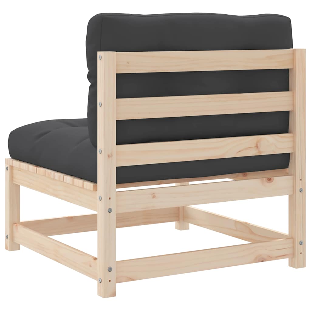 vidaXL Ogrodowa sofa bez podłokietników, z poduszkami, drewno sosnowe