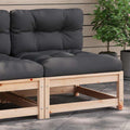 vidaXL Ogrodowa sofa bez podłokietników, z poduszkami, drewno sosnowe