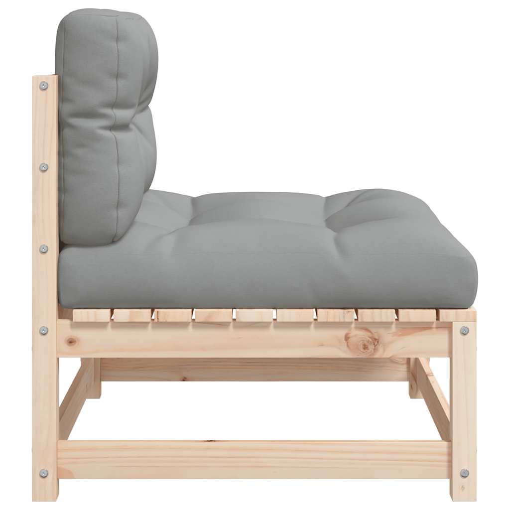 vidaXL Ogrodowa sofa bez podłokietników, z poduszkami, drewno sosnowe