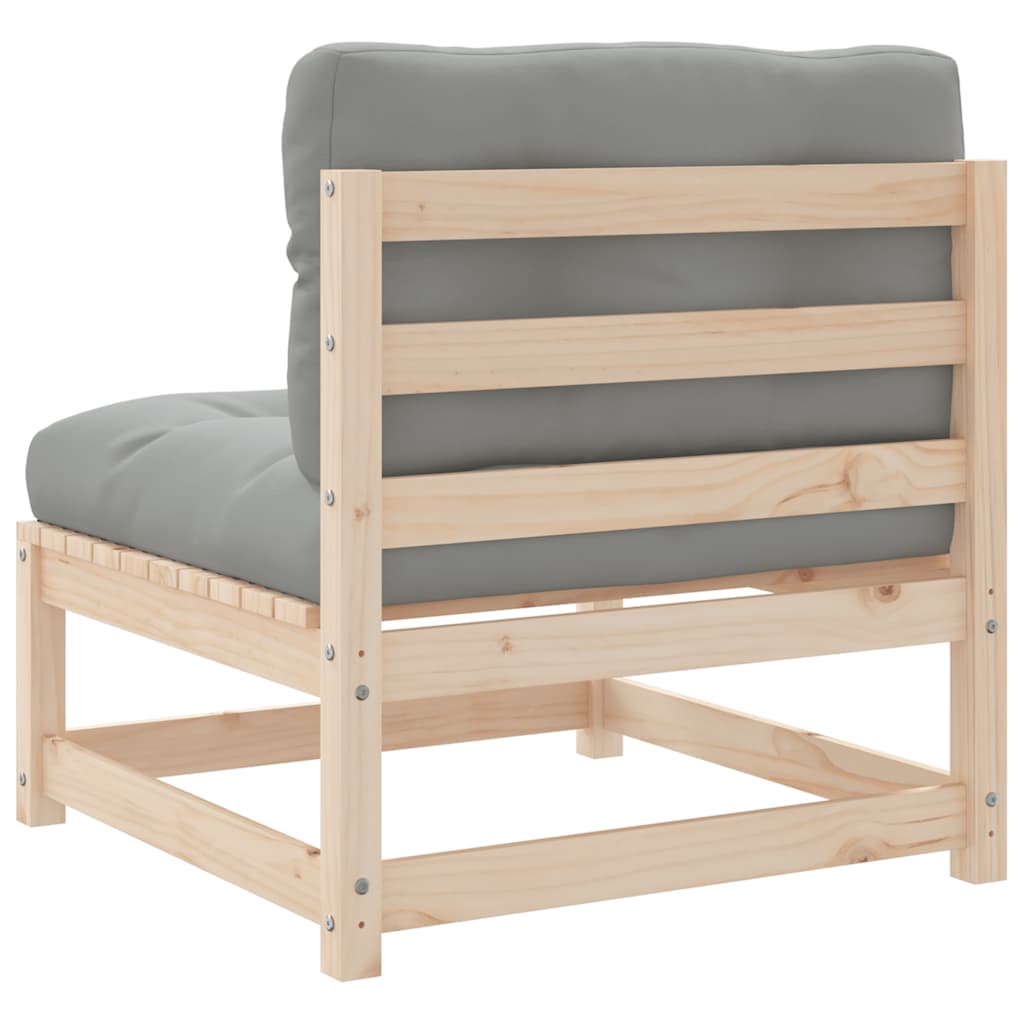 vidaXL Ogrodowa sofa bez podłokietników, z poduszkami, drewno sosnowe