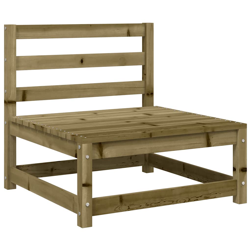 vidaXL Sofa ogrodowa bez podłokietników, z poduszkami, sosnowa