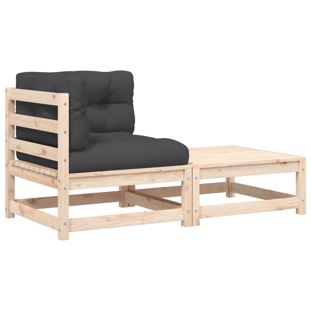 vidaXL Ogrodowa sofa narożna z poduszkami i podnóżkiem