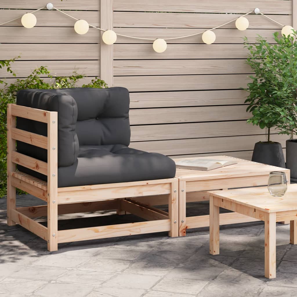 vidaXL Ogrodowa sofa narożna z poduszkami i podnóżkiem