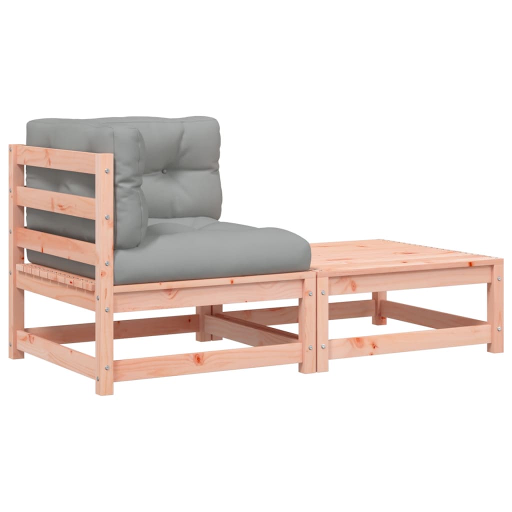 vidaXL Ogrodowa sofa narożna z poduszkami i podnóżkiem