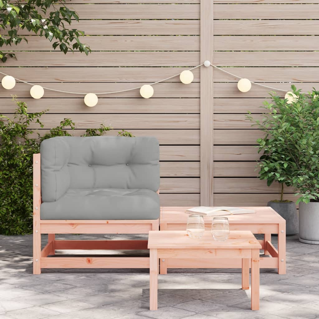 vidaXL Ogrodowa sofa narożna z poduszkami i podnóżkiem