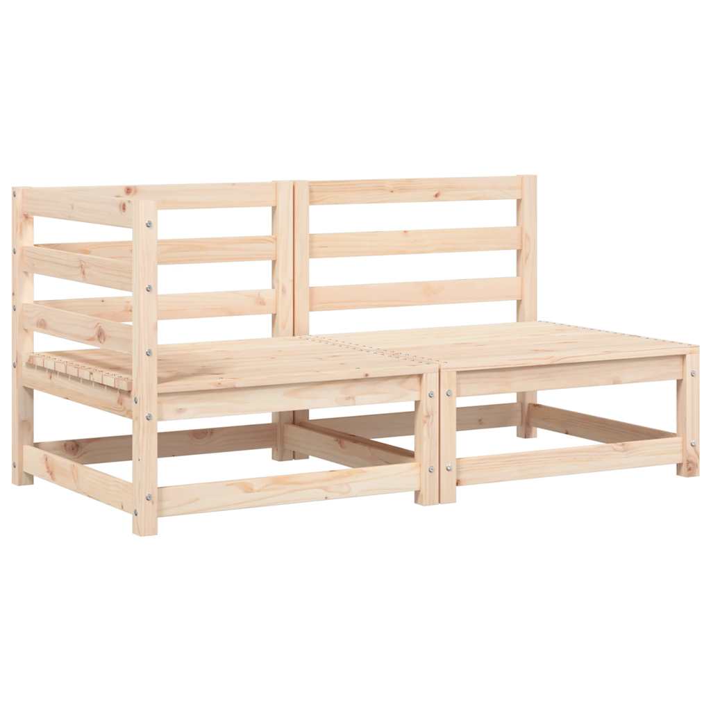 vidaXL 2-osobowa sofa ogrodowa z poduszkami, lite drewno sosnowe