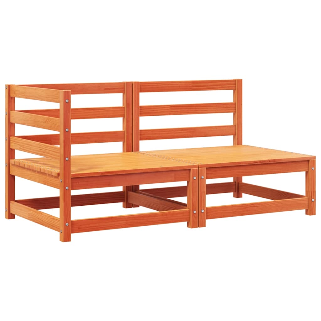 vidaXL 2-osobowa sofa ogrodowa z poduszkami, woskowy brąz