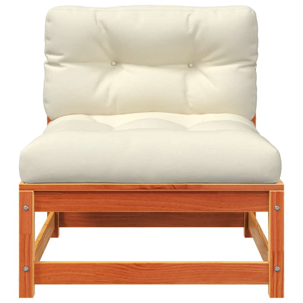 vidaXL 2-osobowa sofa ogrodowa z poduszkami, woskowy brąz
