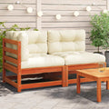 vidaXL 2-osobowa sofa ogrodowa z poduszkami, woskowy brąz