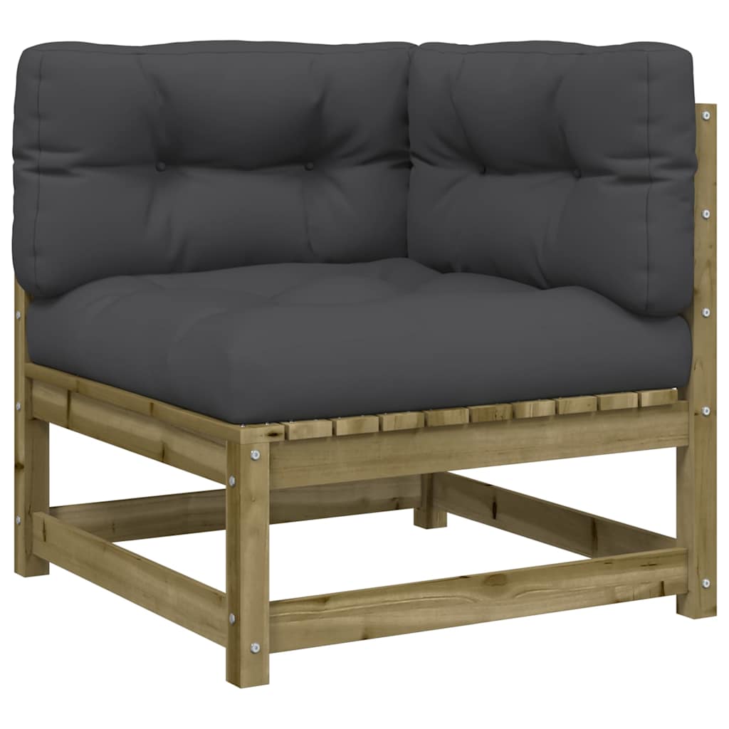 vidaXL Sofa ogrodowa z poduszkami, 2-osobowa, impregnowana sosna