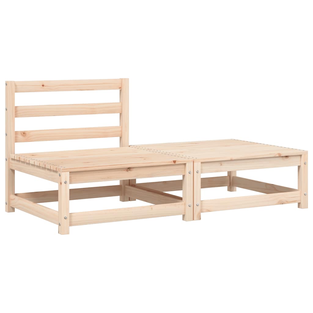 vidaXL Ogrodowa sofa bez podłokietników, z poduszkami i podnóżkiem