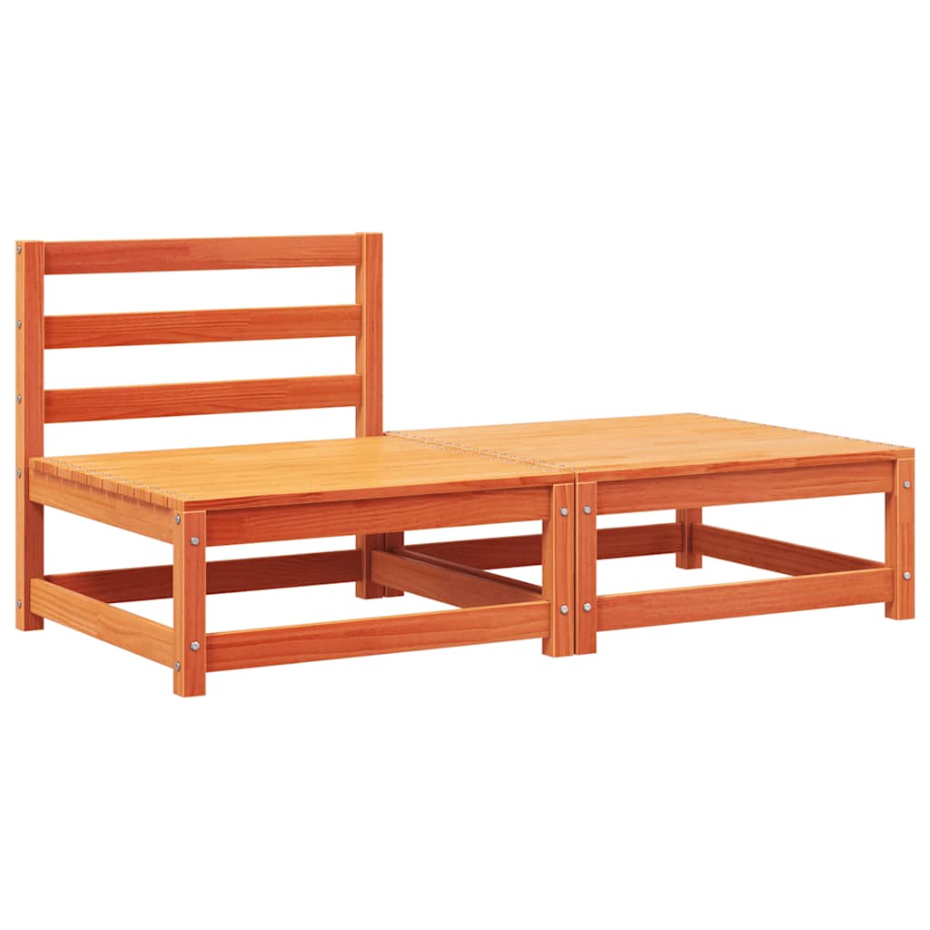 vidaXL Ogrodowa sofa bez podłokietników, z poduszkami i podnóżkiem