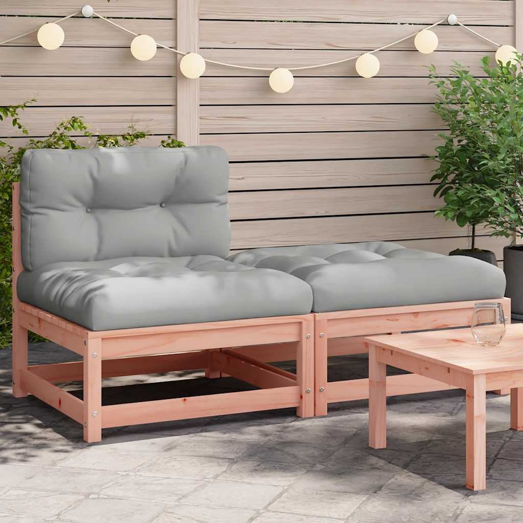 vidaXL Ogrodowa sofa bez podłokietników, z poduszkami i podnóżkiem
