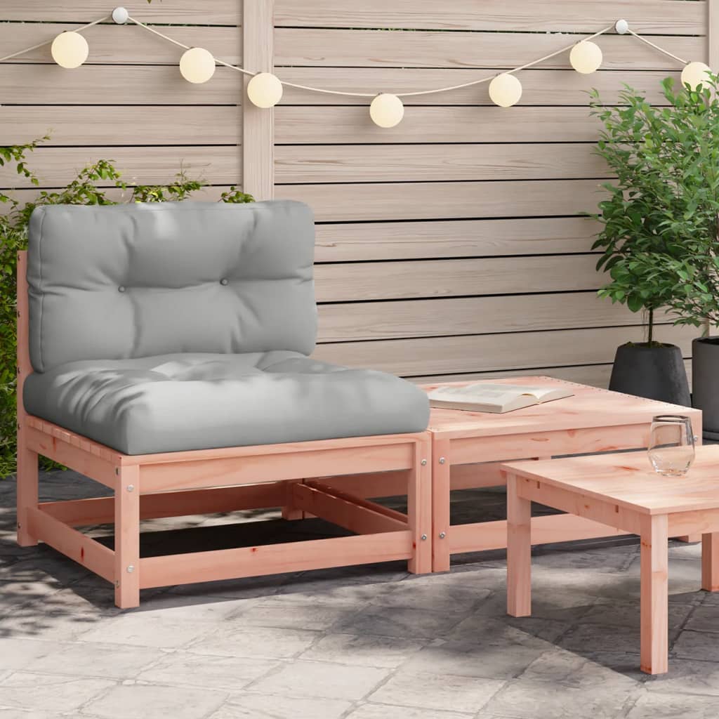 vidaXL Ogrodowa sofa bez podłokietników, z poduszkami i podnóżkiem