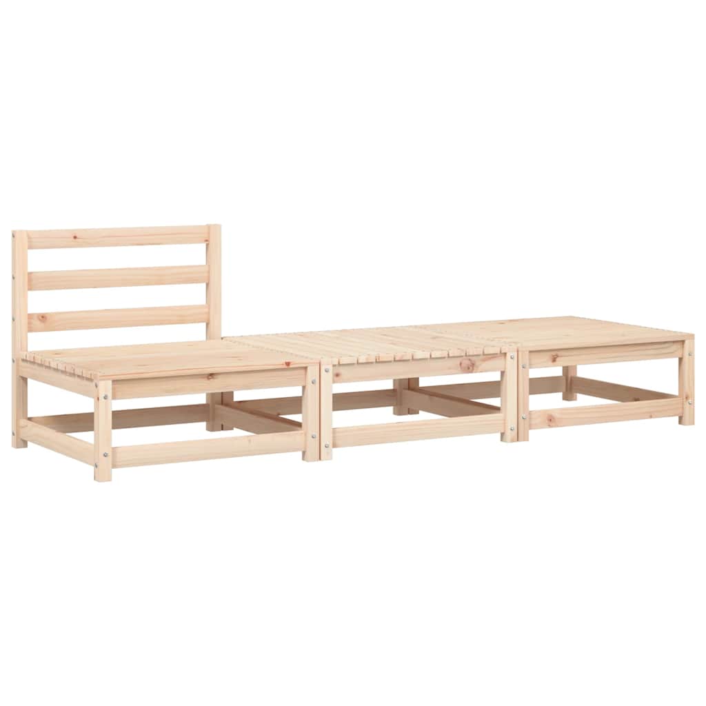 vidaXL Ogrodowa sofa bez podłokietników, z poduszkami i podnóżkami