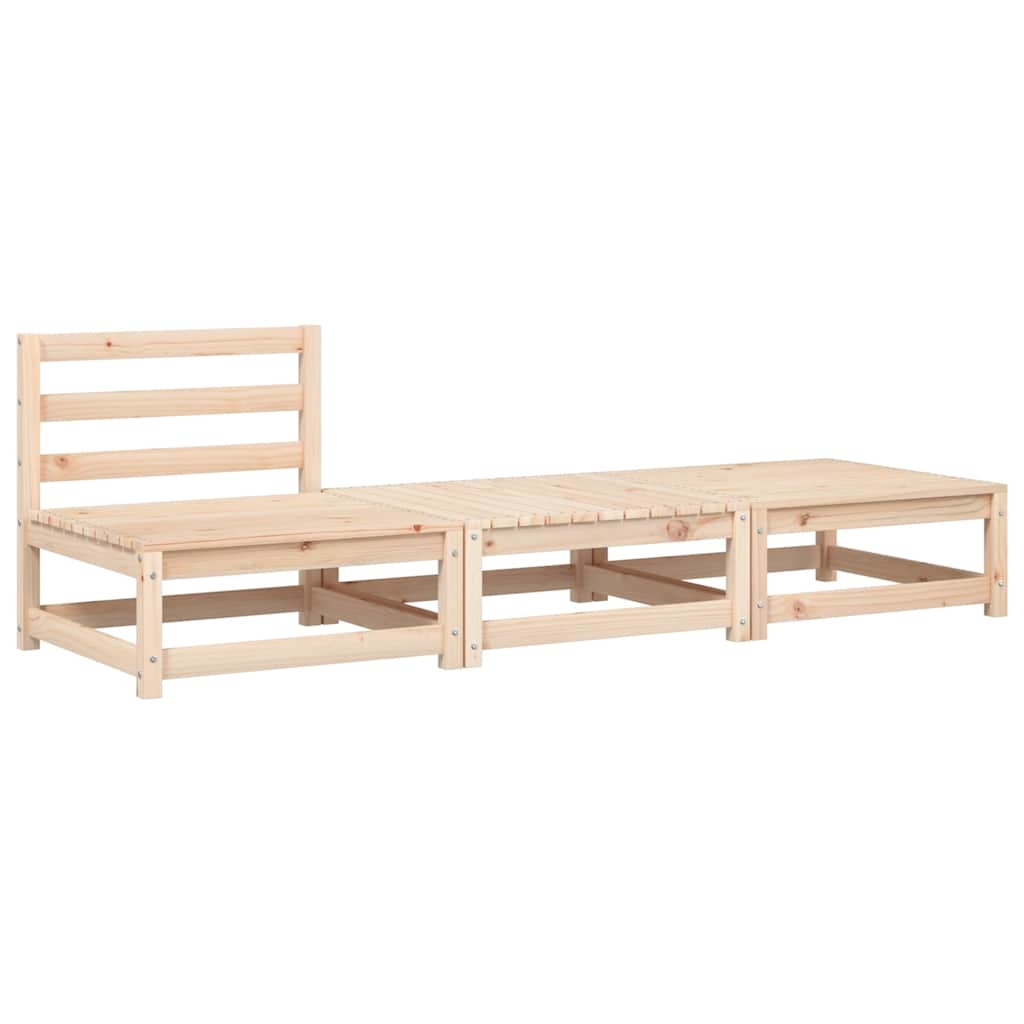 vidaXL Ogrodowa sofa bez podłokietników, z poduszkami i podnóżkami