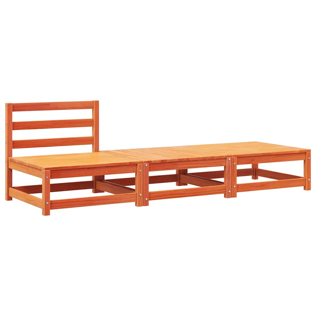 vidaXL Ogrodowa sofa bez podłokietników, z poduszkami i podnóżkami