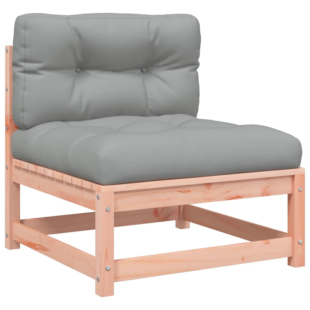 vidaXL Ogrodowa sofa bez podłokietników, z poduszkami i podnóżkami