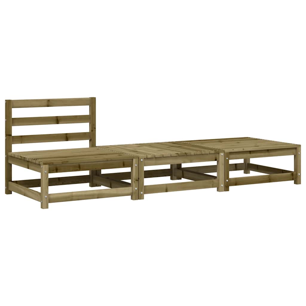 vidaXL Ogrodowa sofa bez podłokietników, z poduszkami i podnóżkami