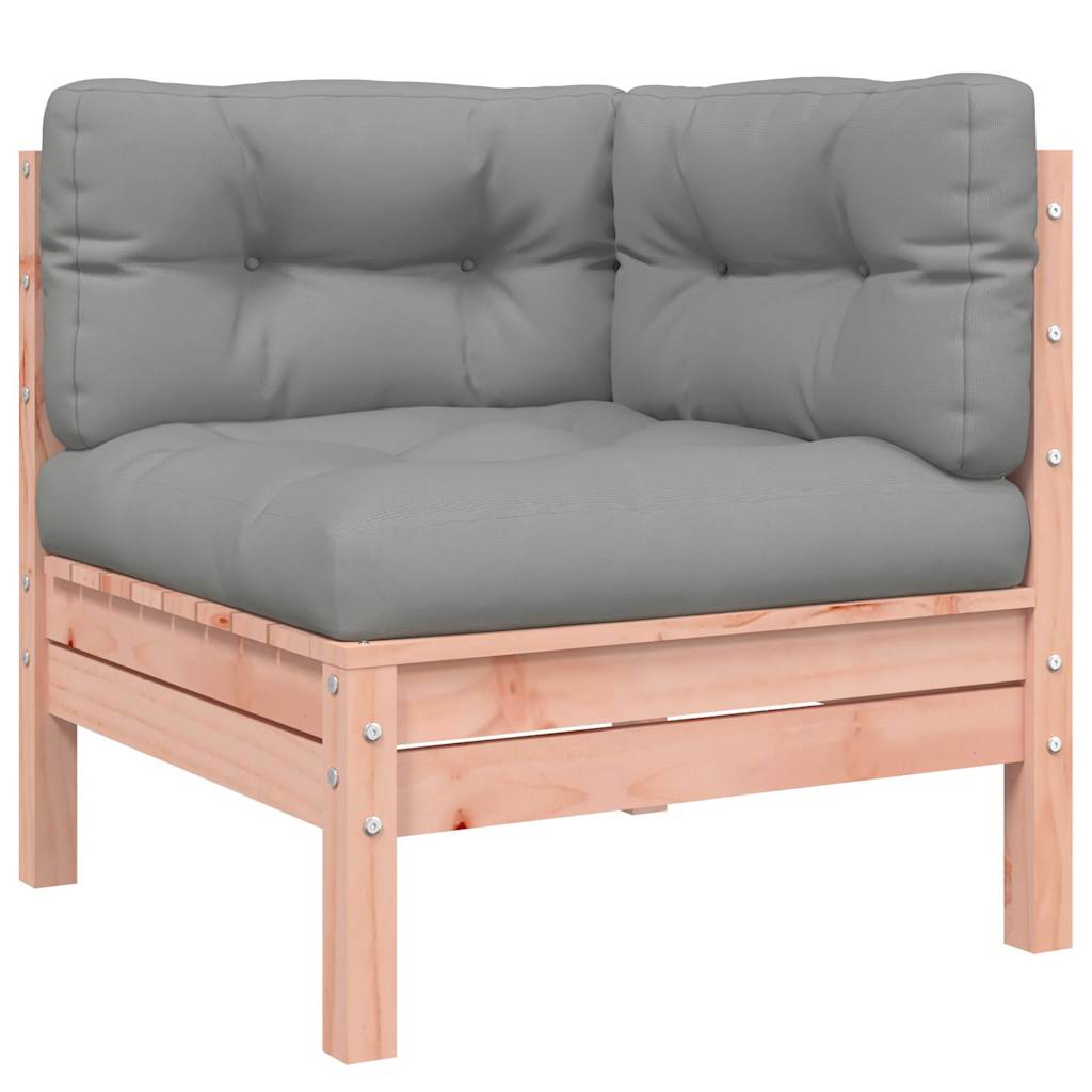vidaXL Ogrodowa sofa narożna z poduszkami, lite drewno daglezjowe