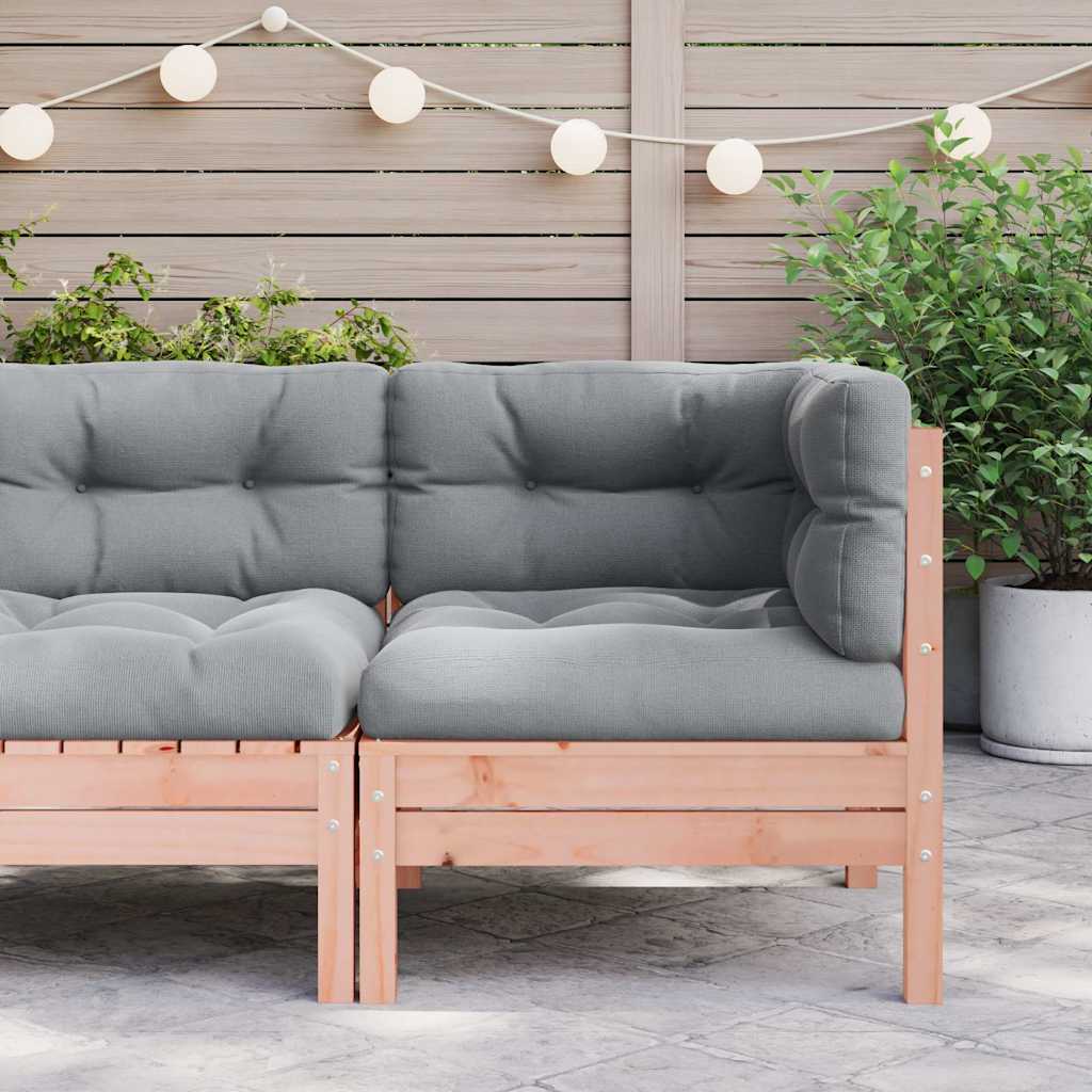 vidaXL Ogrodowa sofa narożna z poduszkami, lite drewno daglezjowe
