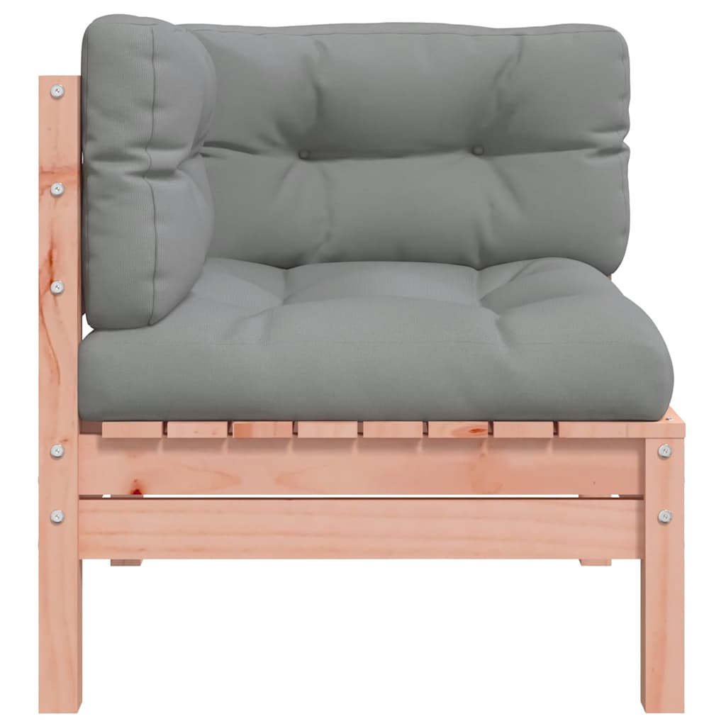 vidaXL Ogrodowa sofa narożna z poduszkami, lite drewno daglezjowe