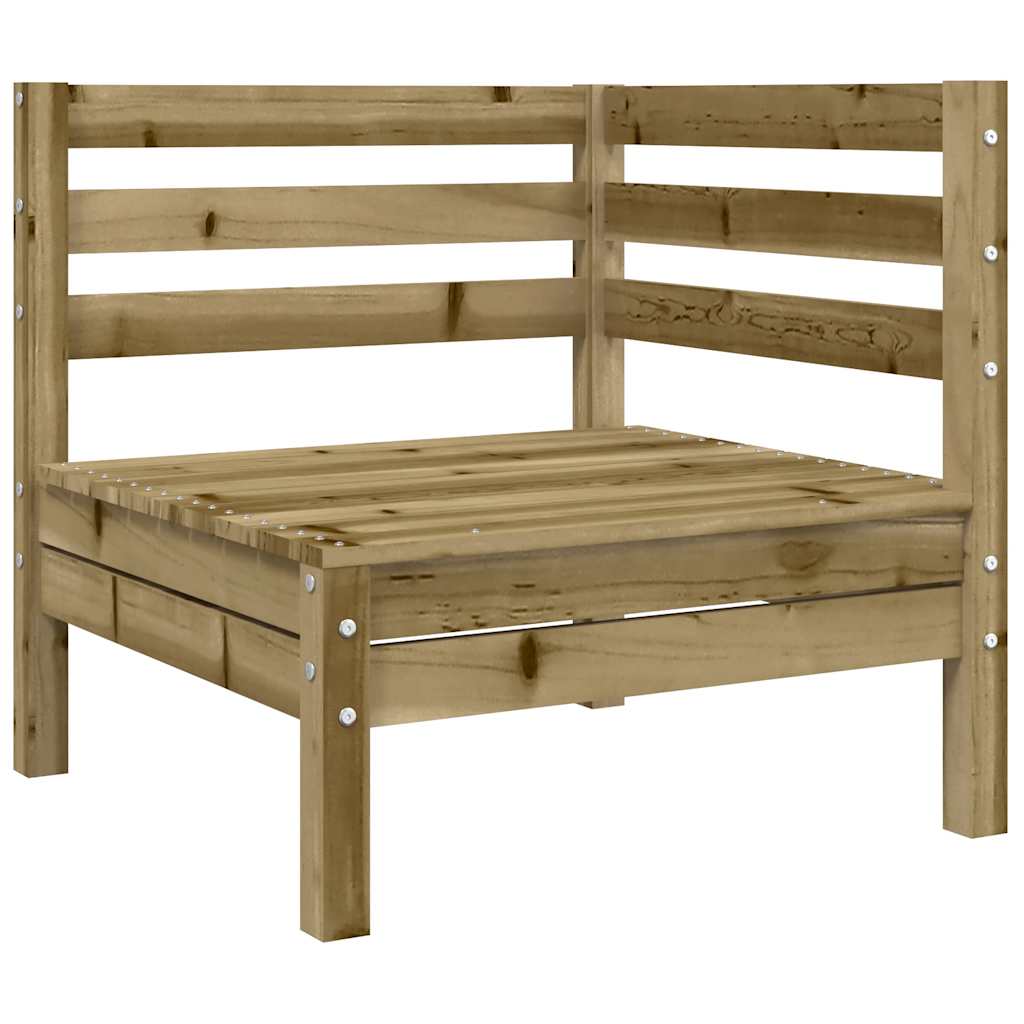 vidaXL Ogrodowa sofa narożna z poduszkami, impregnowane drewno sosnowe