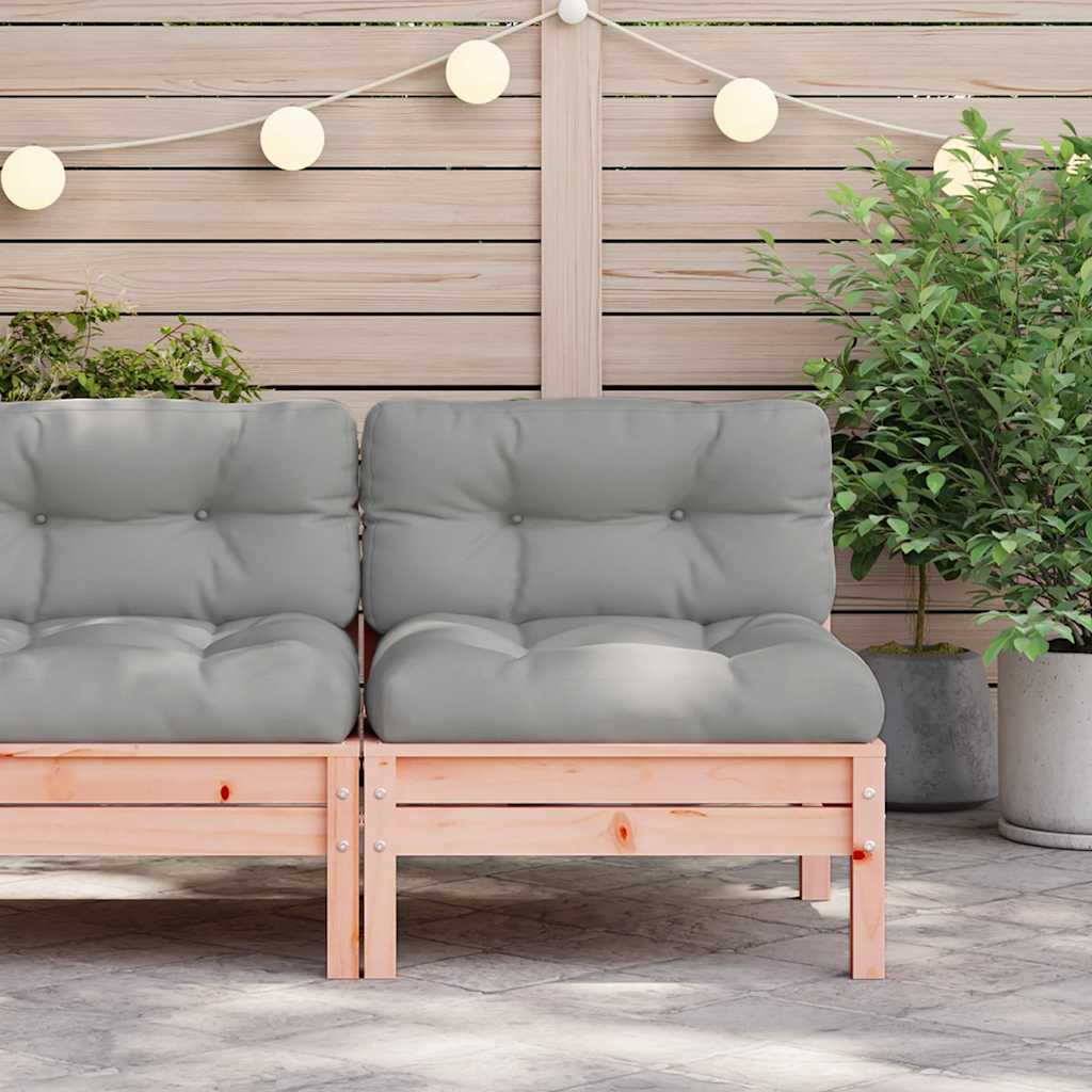 vidaXL Ogrodowa sofa bez podłokietników, z poduszkami, daglezja