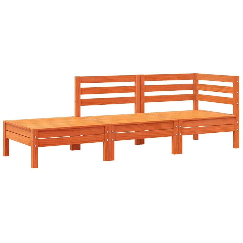vidaXL Sofa ogrodowa z poduszkami i podnóżkiem, 3-osobowa