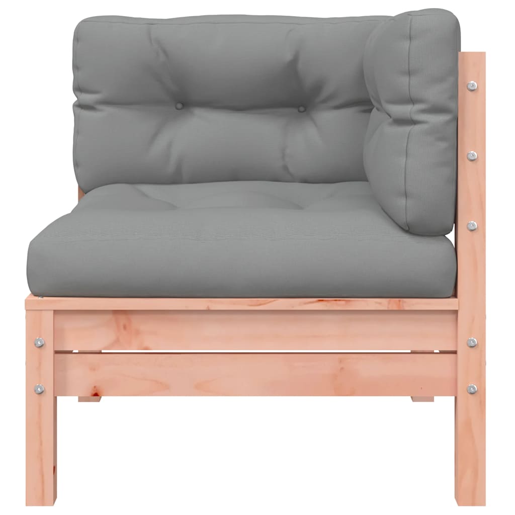 vidaXL Sofa ogrodowa z poduszkami i podnóżkiem, 3-osobowa