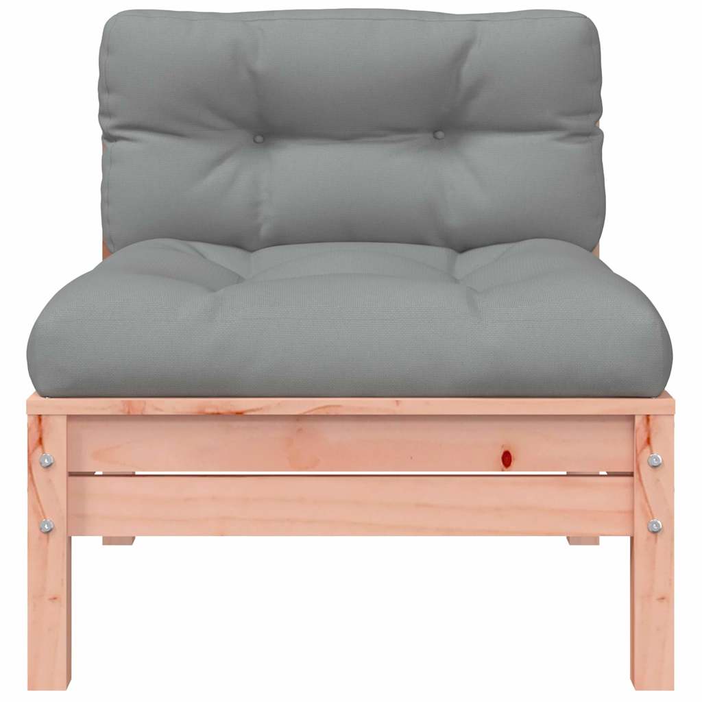 vidaXL Sofa ogrodowa z poduszkami i podnóżkiem, 3-osobowa