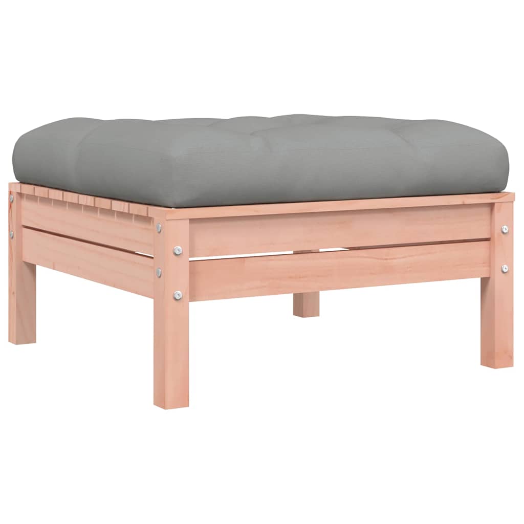 vidaXL Sofa ogrodowa z poduszkami i podnóżkiem, 3-osobowa
