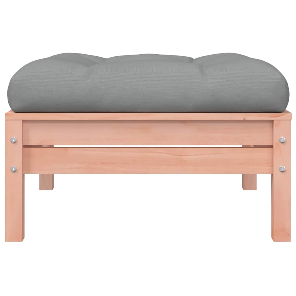 vidaXL Sofa ogrodowa z poduszkami i podnóżkiem, 3-osobowa