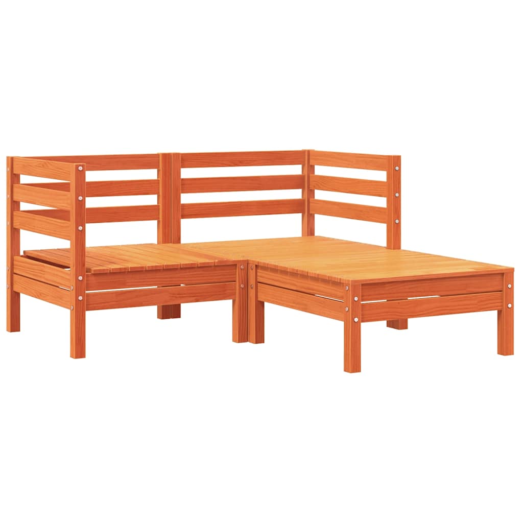 vidaXL Sofa ogrodowa z poduszkami i podnóżkiem, 2-osobowa