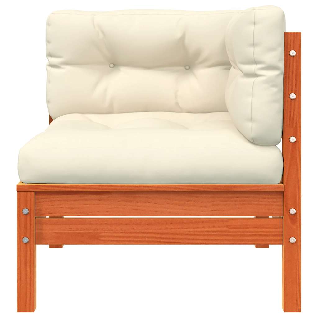 vidaXL Sofa ogrodowa z poduszkami i podnóżkiem, 2-osobowa