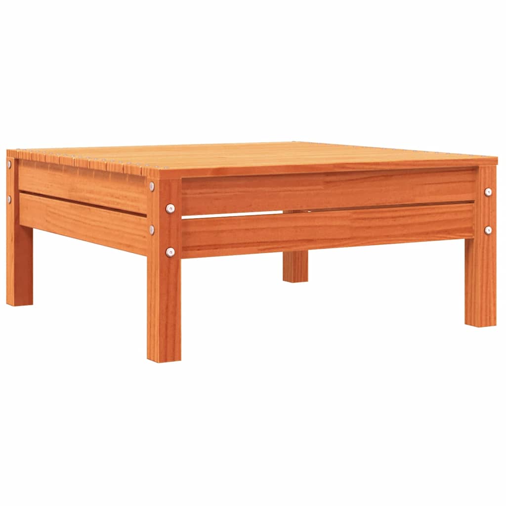 vidaXL Sofa ogrodowa z poduszkami i podnóżkiem, lite drewno sosnowe