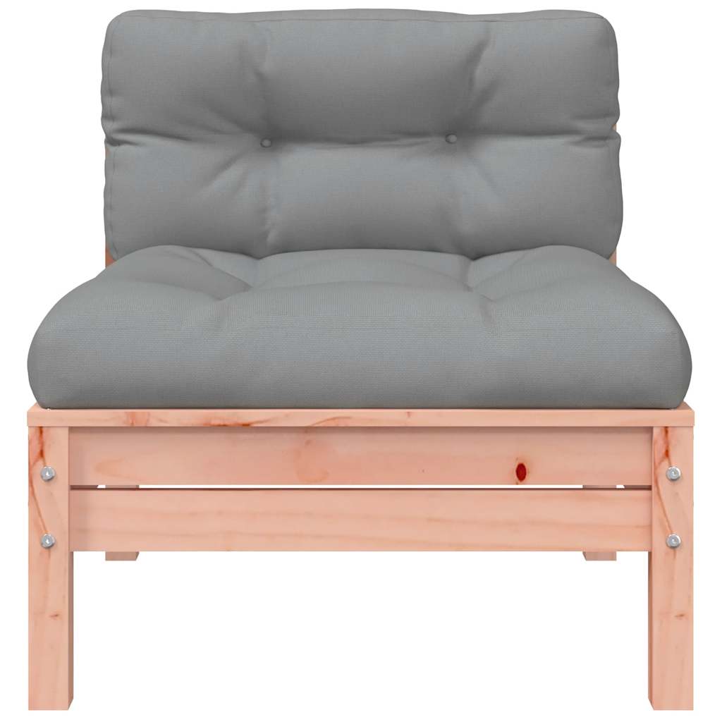 vidaXL Sofa ogrodowa z poduszkami i podnóżkiem, drewno daglezjowe