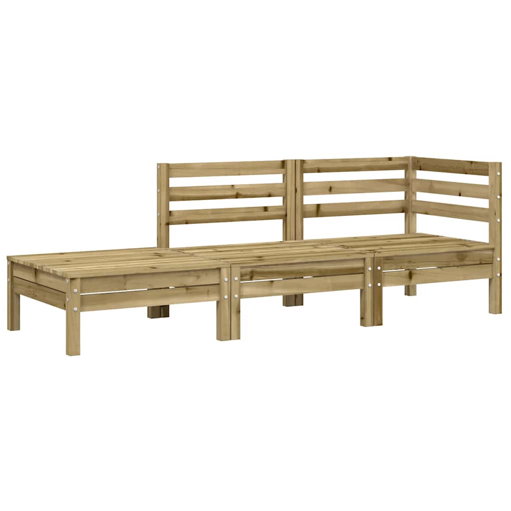 vidaXL Ogrodowa sofa z poduszkami i podnóżkiem, impregnowana sosna