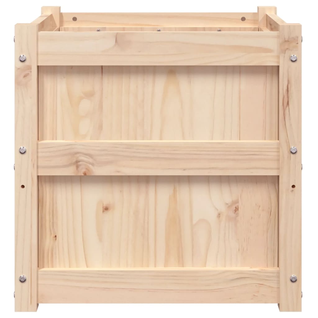vidaXL Donica ogrodowa, 50x50x50 cm, lite drewno sosnowe