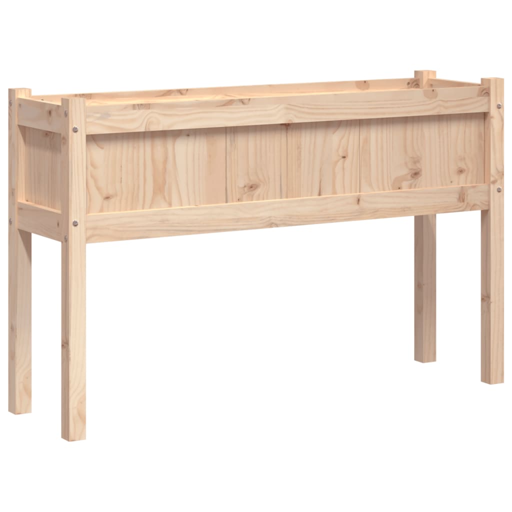 vidaXL Donica ogrodowa na nogach, 110x31x70 cm, lite drewno sosnowe