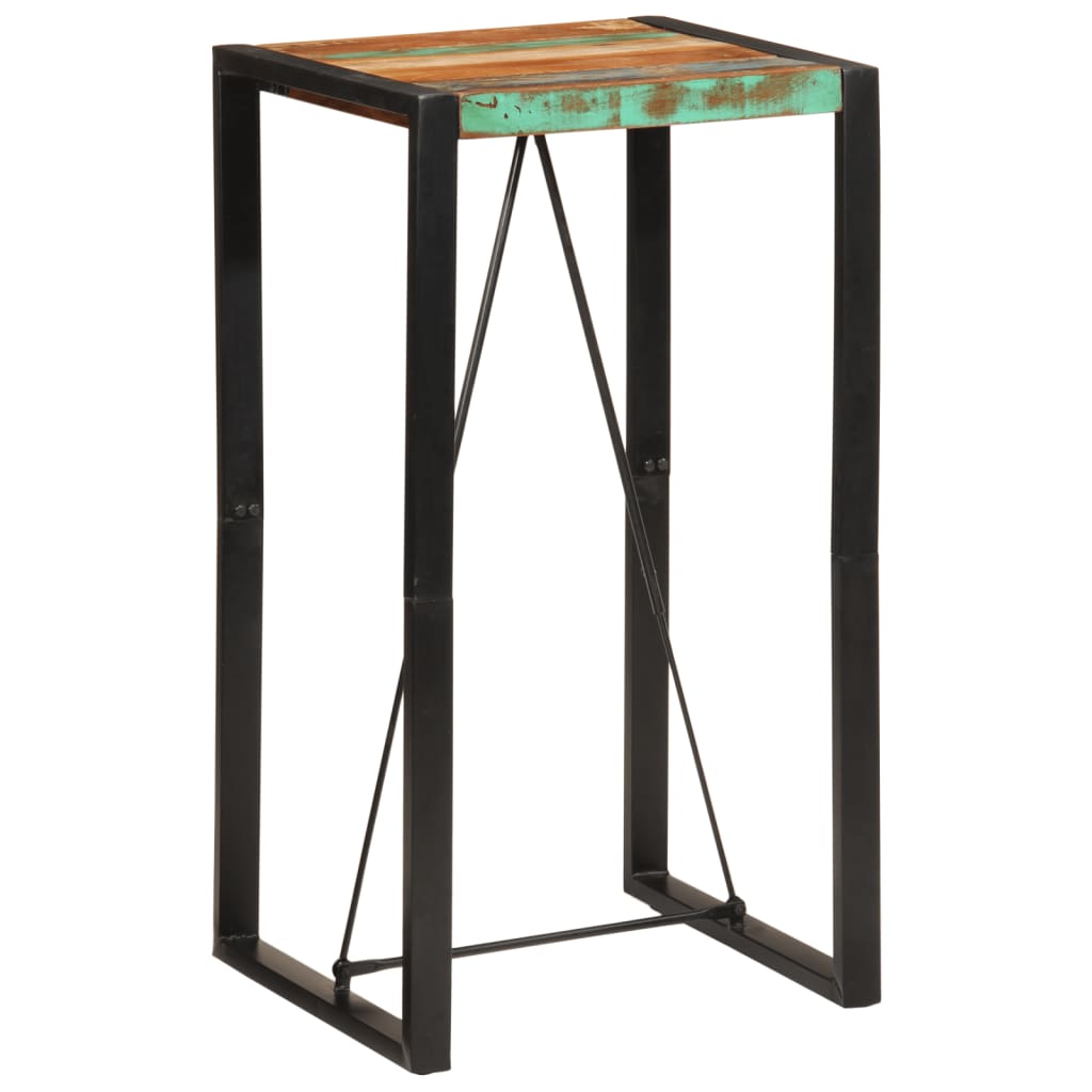 vidaXL Stolik barowy, 60x55x110, lite drewno z odzysku