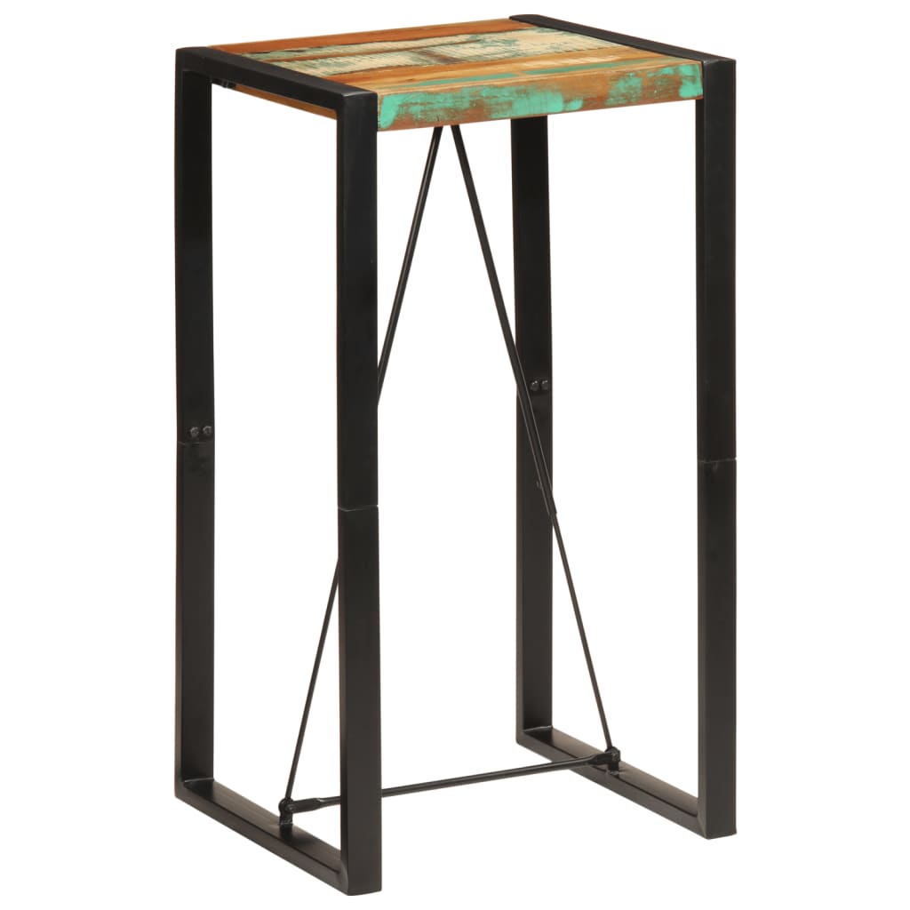 vidaXL Stolik barowy, 60x55x110, lite drewno z odzysku
