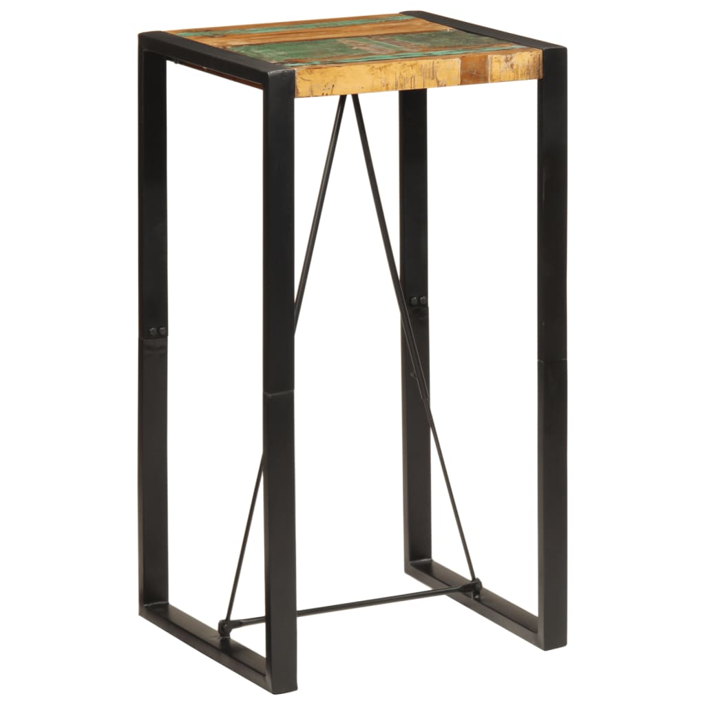 vidaXL Stolik barowy, 60x55x110, lite drewno z odzysku