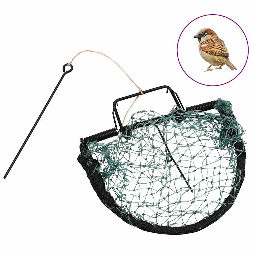 vidaXL Pułapka na ptaki, zielona, 20 cm, stal