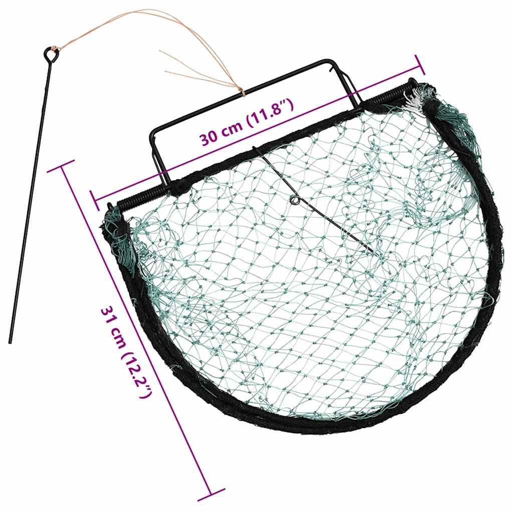 vidaXL Pułapka na ptaki, zielona, 30 cm, stal