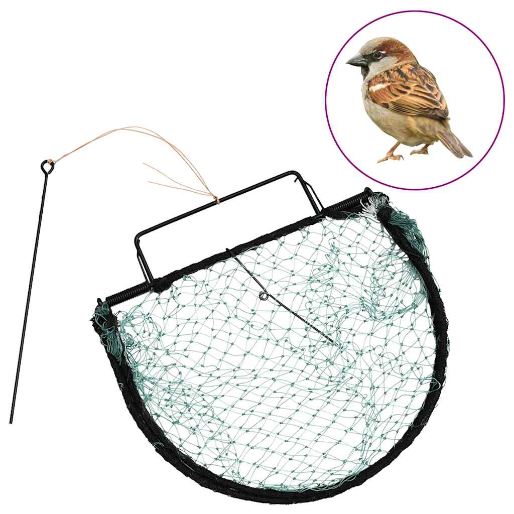 vidaXL Pułapka na ptaki, zielona, 30 cm, stal
