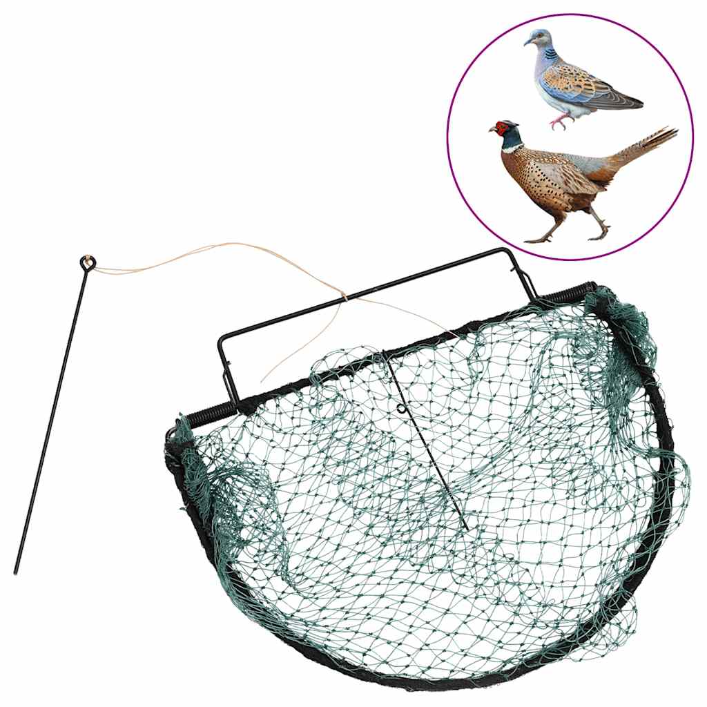 vidaXL Pułapka na ptaki, zielona, 40 cm, stal