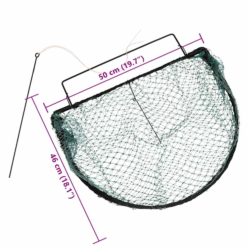 vidaXL Pułapka na ptaki, zielona, 50 cm, stal